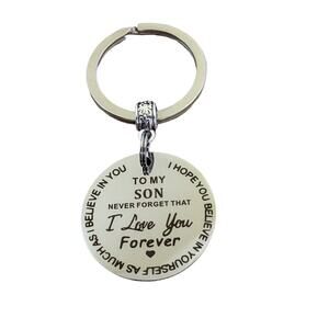 4/$20 To my son I love you forever Keychain keyring key chain ring new